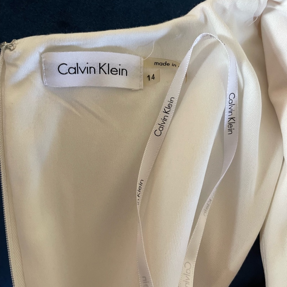 Calvin Klein Women Sz 14 Fit &
Flare Dress Floral Multicolor
Scuba Pleated Lined - Picture 8 of 9